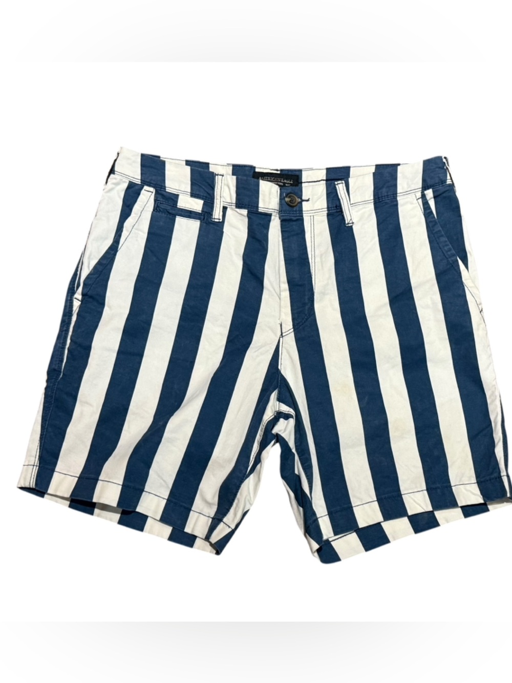 American Eagle Outfitters Men’s 31 Navy & White Vertical Stripe Men's Shorts